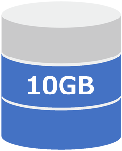 データ容量10GBのイラスト