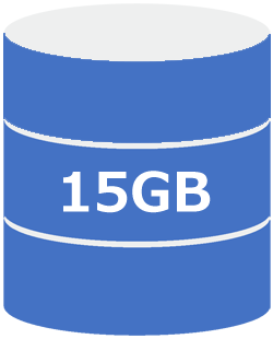 データ容量15GBのイラスト