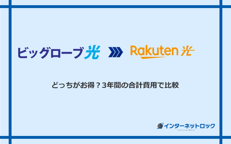 ビッグローブ光と楽天ひかりの料金を比較