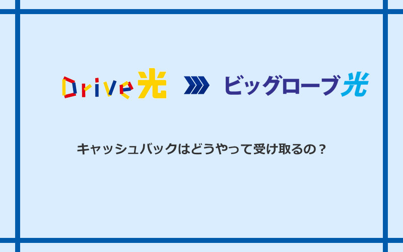 ビッグローブ光のキャッシュバックを受け取る方法