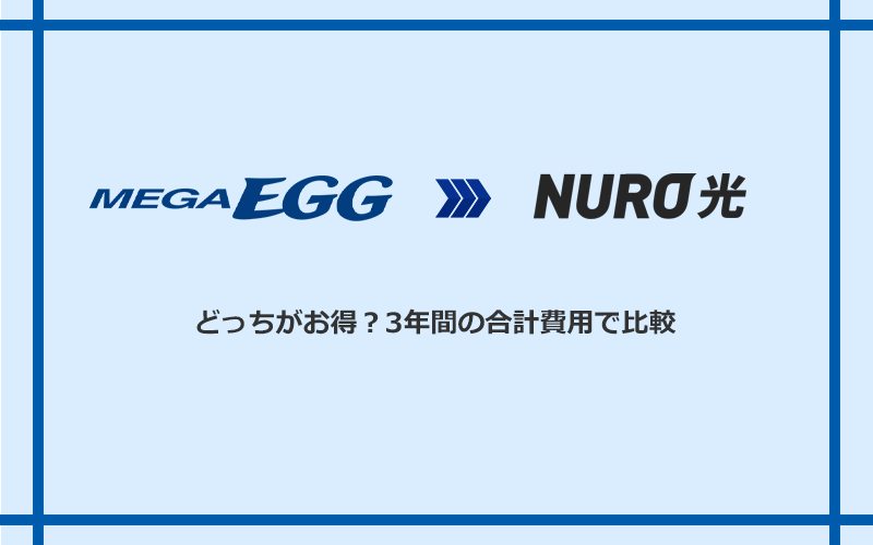 メガ・エッグとNURO光の料金を比較