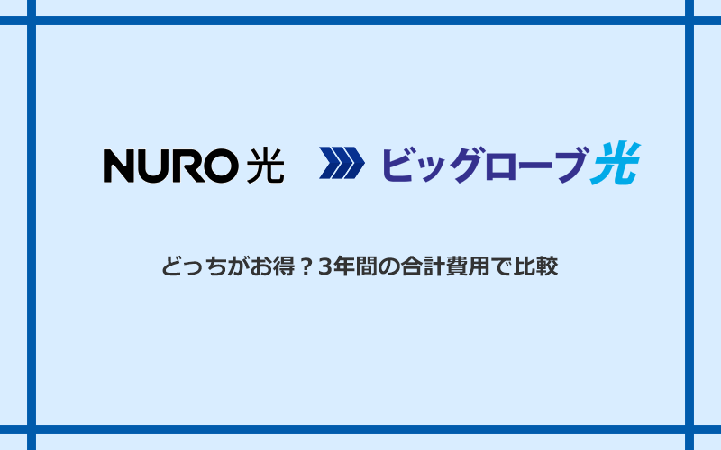 NURO光とビッグローブ光の料金を比較