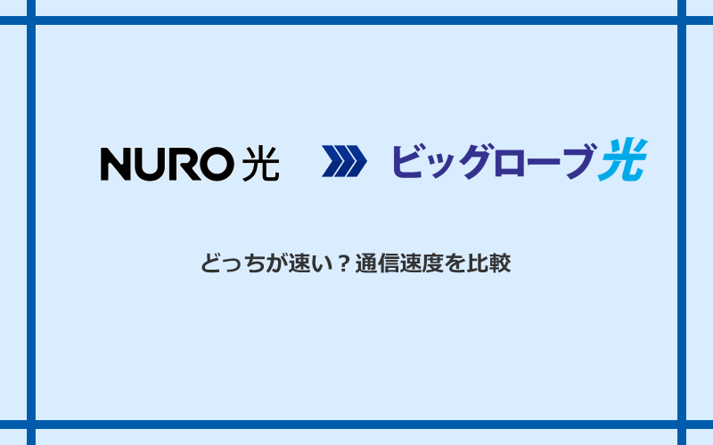 NURO光とビッグローブ光の速度を比較