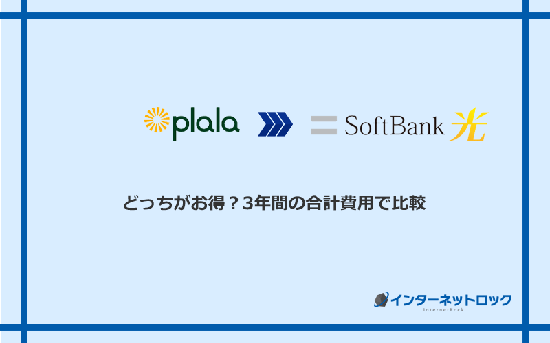 ぷらら光とソフトバンク光の料金を比較