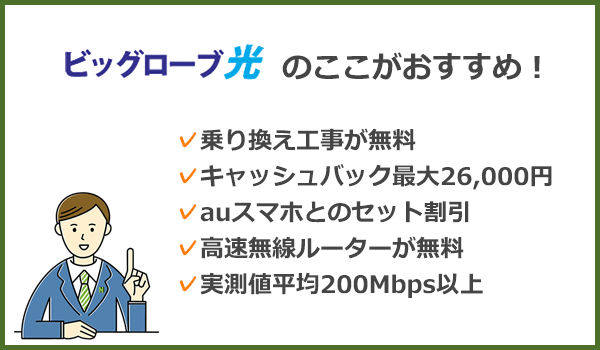 ビッグローブ光のここがおすすめ