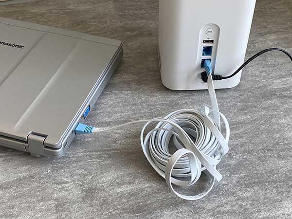 ソフトバンクエアーをLANケーブルで接続する