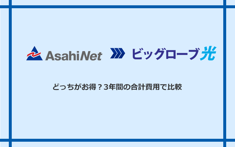 AsahiNet光とビッグローブ光の料金を比較
