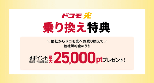 ドコモ光乗り換え特典のバナー画像