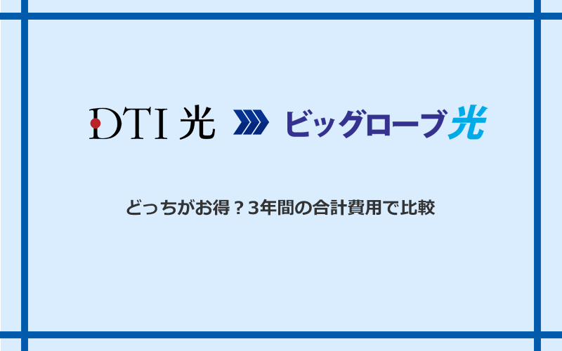 DTI光とビッグローブ光の料金を比較