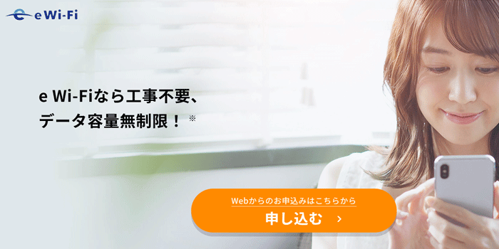 eWi-FiのLP画像