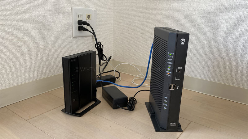 【インターネット設定方法】HGW＋無線ルーター