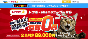 ドコモ光は初年度実質0円