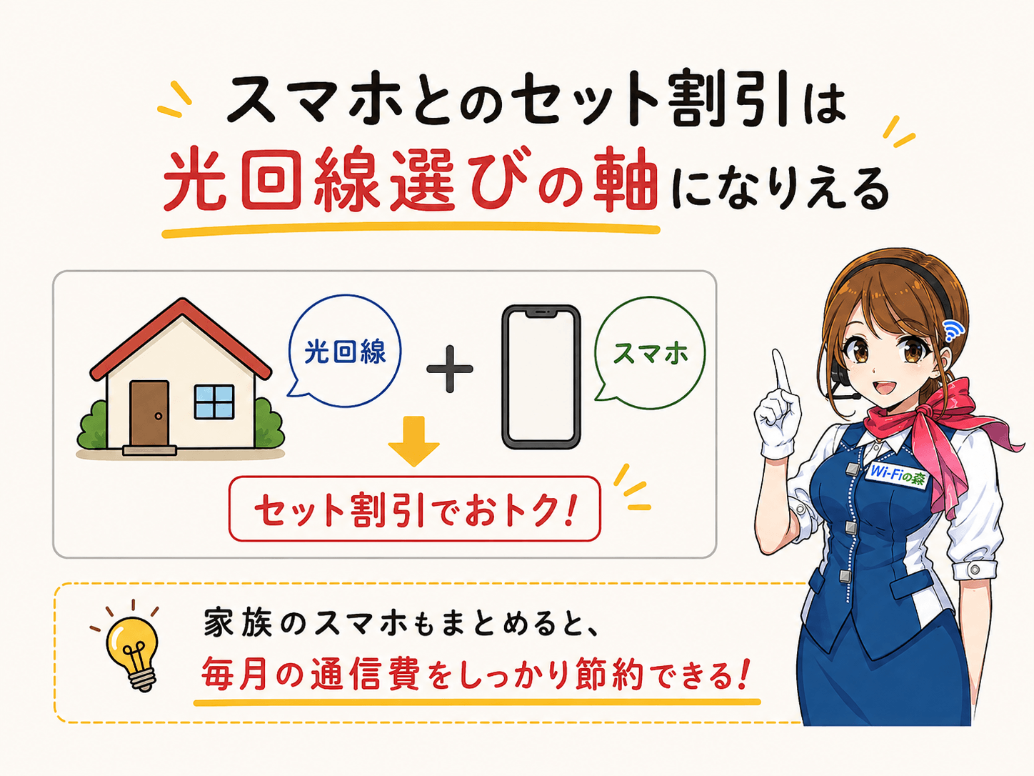 スマホとのセット割引は光回線選びの軸になりえる