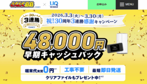 GMOとくとくBB WiMAXのLP画像