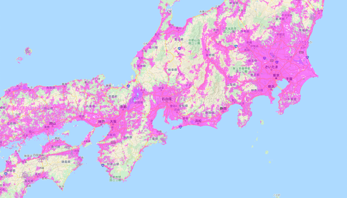 WiMAXの使えるエリア、使えないエリア