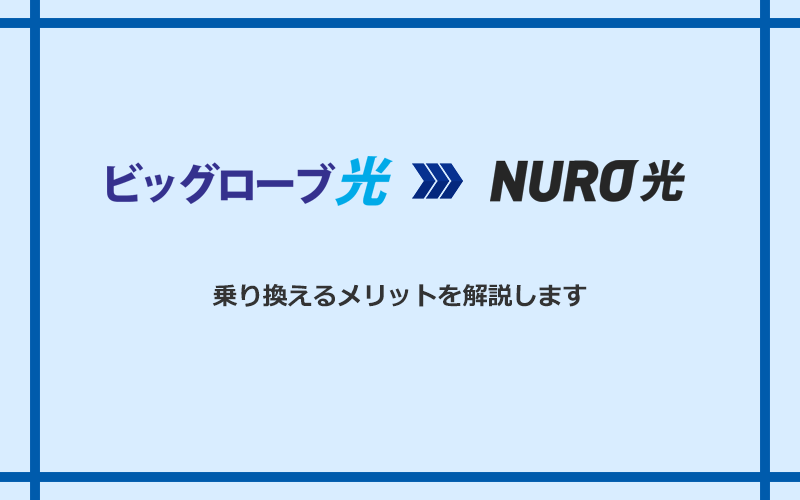 ビッグローブ光からNURO光に乗り換えるメリット