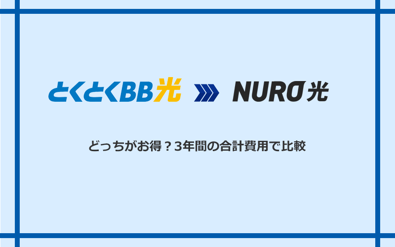 GMOとくとくBB光とNURO光の料金を比較