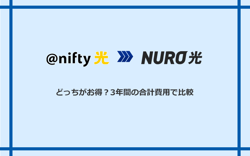 @nifty光とNURO光の料金を比較