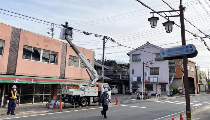 光回線工事の様子