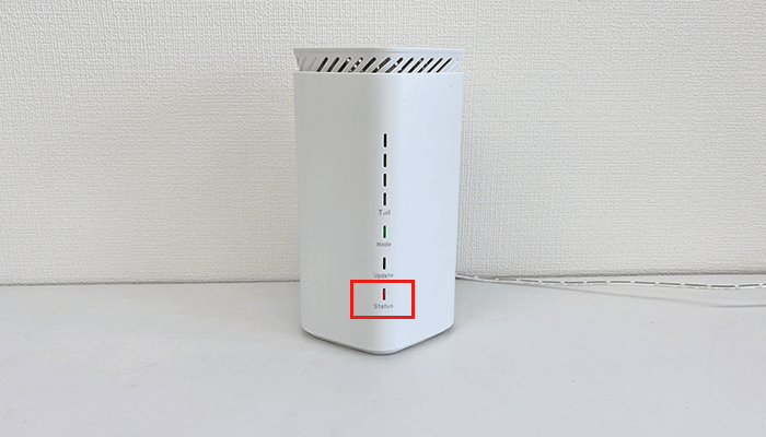 Speed Wi-Fi HOME5G L12の初期化(手順2・電源入る)