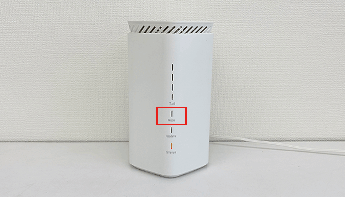 Speed Wi-Fi HOME5G L12の初期化(手順4・Modeのランプが消える)