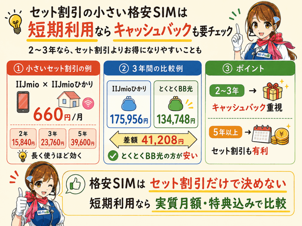格安SIMユーザーはセット割引で選ぶが正解ではない場合がある