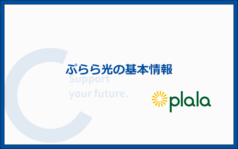 ぷらら光の基本情報まとめ