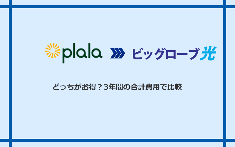 ぷらら光とビッグローブ光の料金を比較