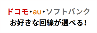 QTモバイル:3つの回線から選べる