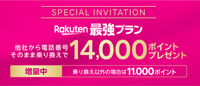 楽天モバイル三木谷キャンペーンのLP