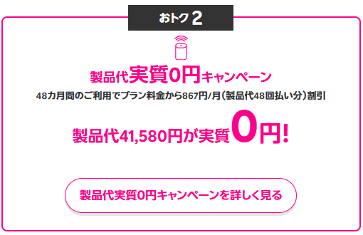 Rakuten Turboの製品代実質0円キャンペーン