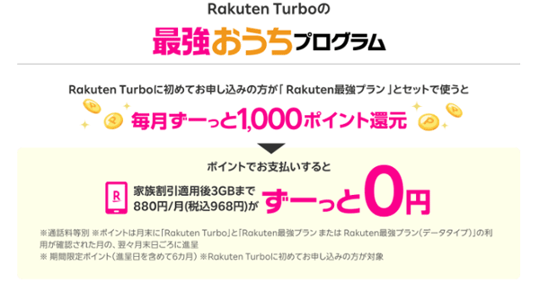 Rakuten Turboの最強おうちプログラム