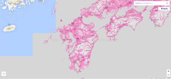 九州地方のエリアマップ