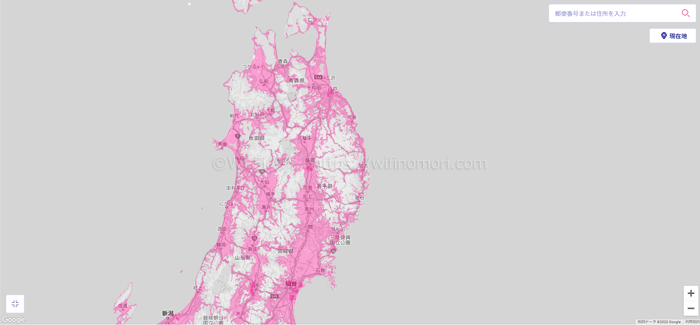 東北地方のエリアマップ