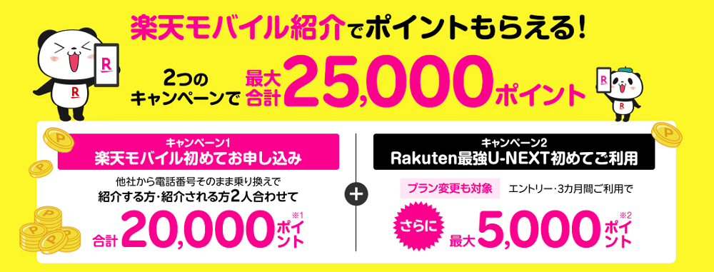 楽天モバイル 紹介キャンペーン