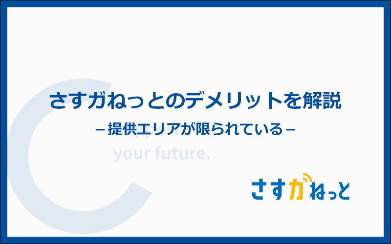 さすガねっとのデメリット