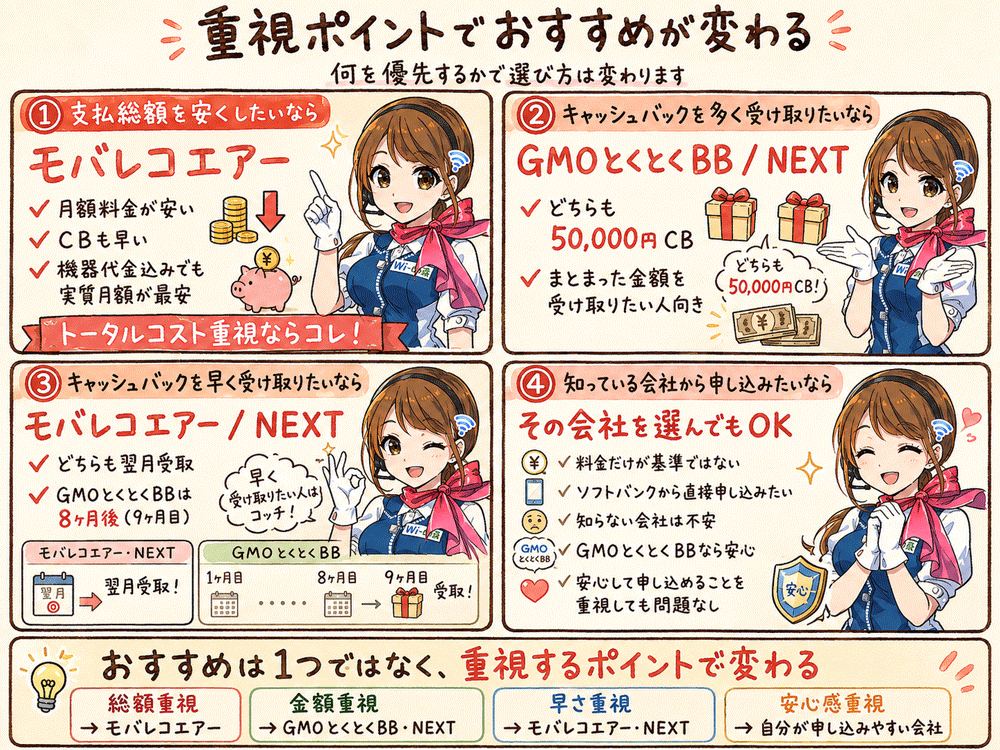 ソフトバンクエアーの選び方
