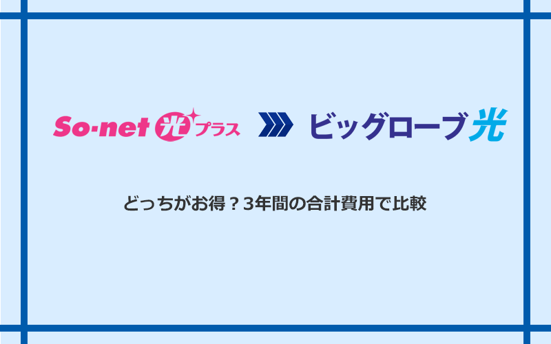 So-net光プラスとビッグローブ光の料金を比較