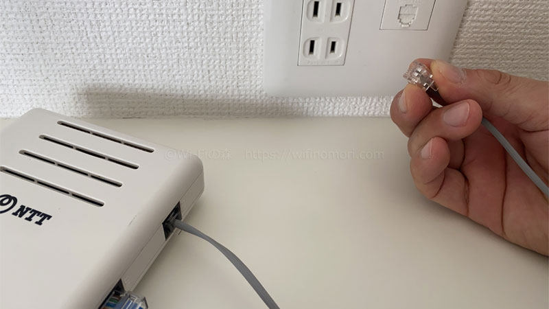 VDSLの電話回線(メタルケーブル)