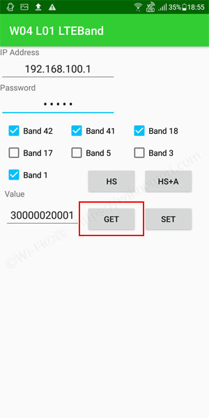 「GET」をタップします