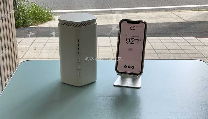 WiMAXホームルーターの通信速度