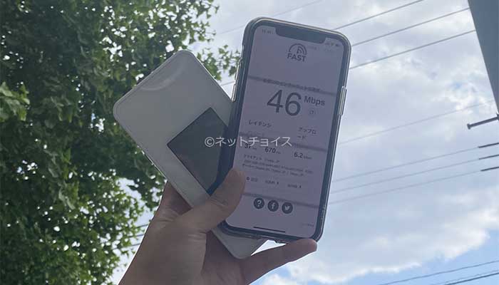 WiMAXモバイルルーターの通信速度