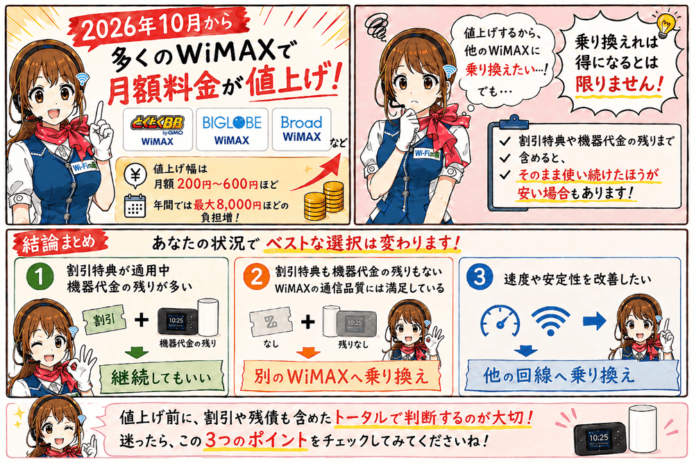WiMAXの値上げに関するまとめ