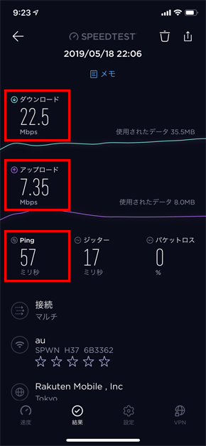 TryWiMAX速度測定2