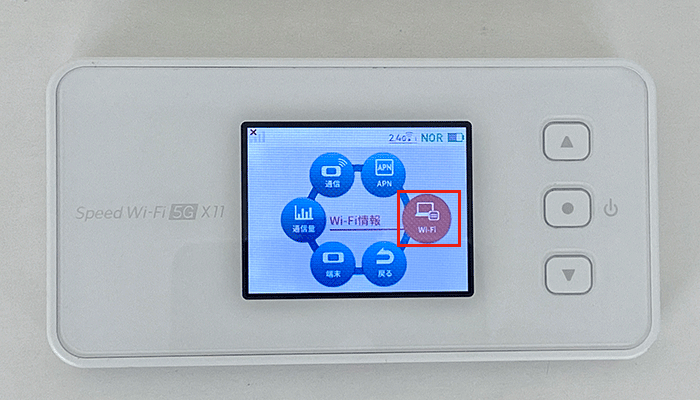 【X11】SIMカード挿入、手順4、Wi-Fi情報